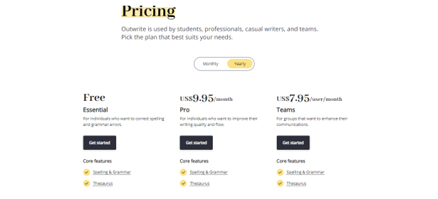 speedwriter alternative pricing plans