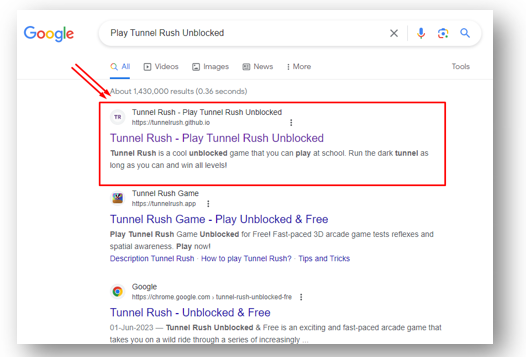 Play Tunnel Rush Unblocked
