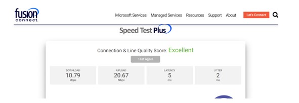 Speakeasy Speed Test feature