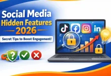 Social media hidden features 2026 guide showing Instagram TikTok Facebook LinkedIn growth tips