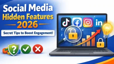 Social media hidden features 2026 guide showing Instagram TikTok Facebook LinkedIn growth tips
