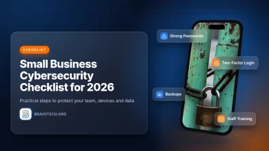 Small business cybersecurity checklist for 2026: strong passwords, two-factor login, backups and staff training